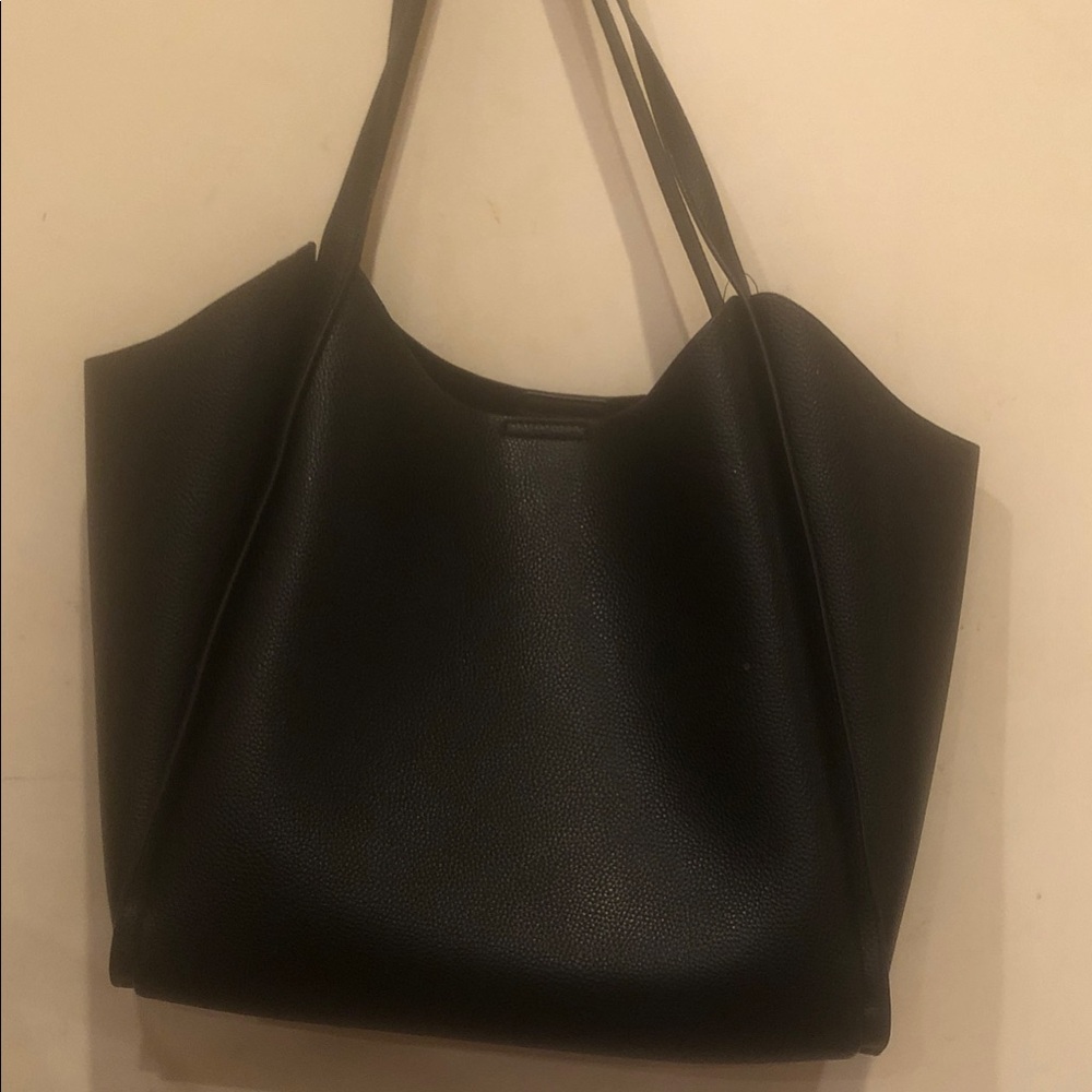 Banana Republic Black Pebbled Tote Bag